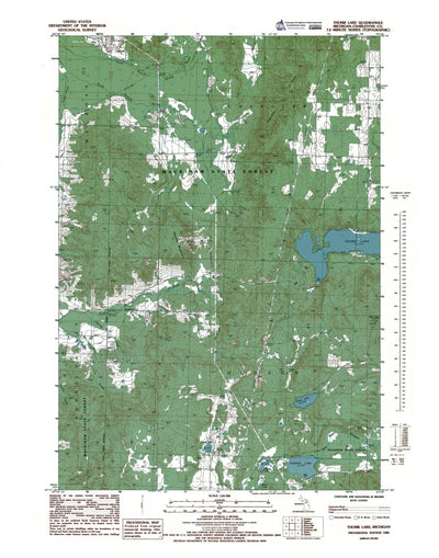 Western Michigan University MI-Thumb Lake: Authoritative US Topos 1986 digital map
