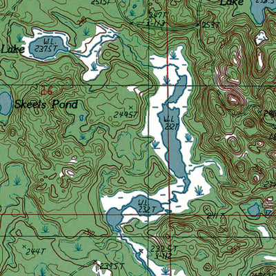 Western Michigan University MI-Tie Lake: Authoritative US Topos 1985 digital map