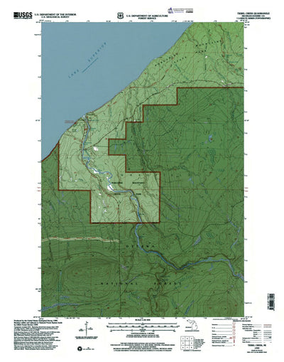 Western Michigan University MI-Tiebel Creek: Authoritative US Topos 1999 digital map