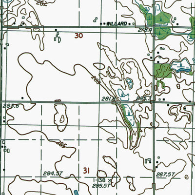 Western Michigan University MI-Trufant: Authoritative US Topos 1985 digital map