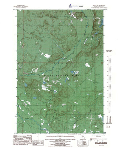 Western Michigan University MI-Waco Lake: Authoritative US Topos 1985 digital map