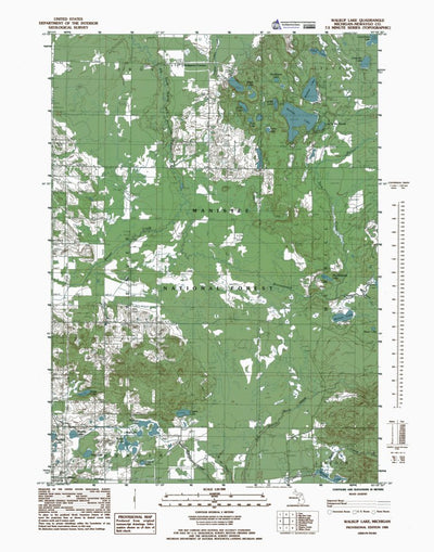 Western Michigan University MI-Walkup Lake: Authoritative US Topos 1985 digital map