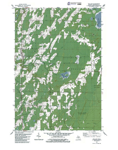 Western Michigan University MI-Wallace: Authoritative US Topos 1982 digital map