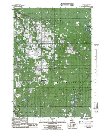 Western Michigan University MI-Walton: Authoritative US Topos 1985 digital map
