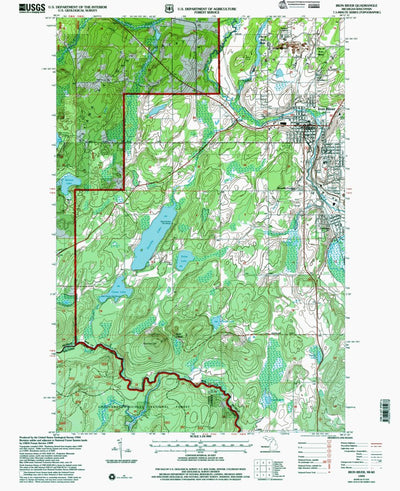 Western Michigan University MI-WI-Iron River: Authoritative US Topos 1999 digital map