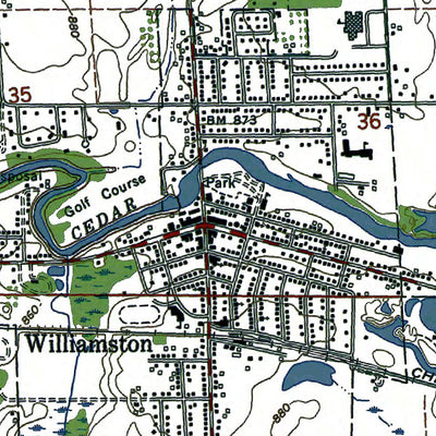 Western Michigan University MI-Williamston: Authoritative US Topos 1970 digital map