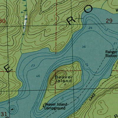 Western Michigan University MI-Windigo: Authoritative US Topos 1985 digital map
