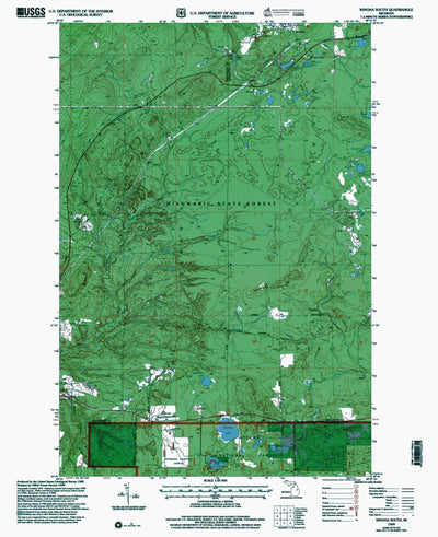 Western Michigan University MI-Winona South: Authoritative US Topos 1999 digital map