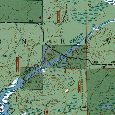 Western Michigan University MI-Winslow Lake: Authoritative US Topos 1999 digital map