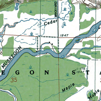 Western Michigan University MI-Wolf Lake: Authoritative US Topos 1985 digital map