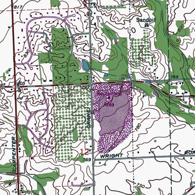 Western Michigan University MI-Ypsilanti West: Authoritative US Topos 1967 digital map