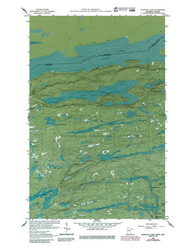 Western Michigan University MN-ONT-Gunflint Lake: Authoritative US Topos 1960 digital map