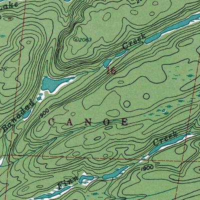 Western Michigan University MN-ONT-Gunflint Lake: Authoritative US Topos 1960 digital map