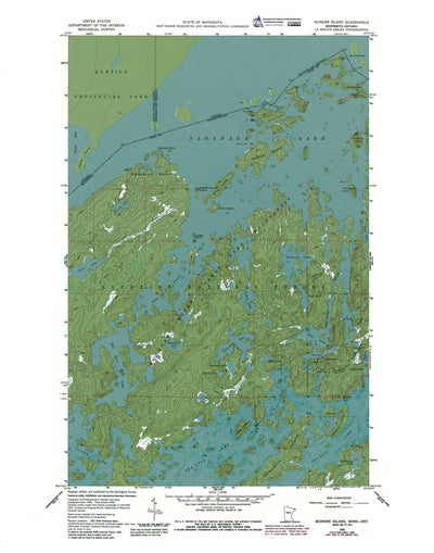 Western Michigan University MN-ONT-Munker Island: Authoritative US Topos 1959 digital map