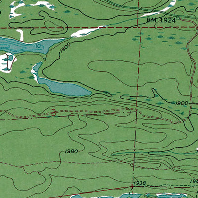 Western Michigan University MN-ONT-South Lake: Authoritative US Topos 1960 digital map