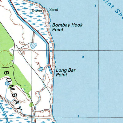Western Michigan University NJ-DE-Bombay Hook Island: Authoritative US Topos 1993 digital map
