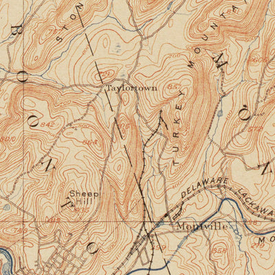 Western Michigan University NJ-Morristown: Authoritative US Topo Historic 1906 digital map