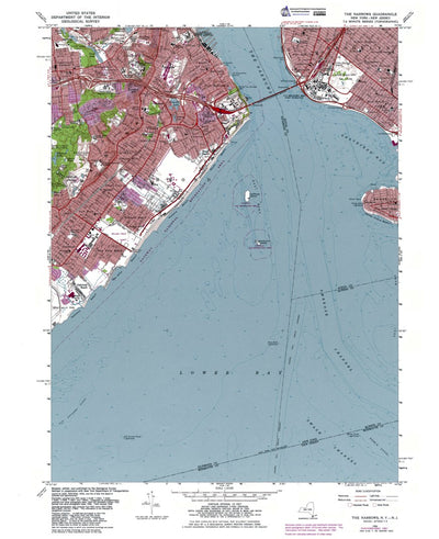 Western Michigan University NJ/NY-The Narrows: Authoritative US Topos 1966 digital map