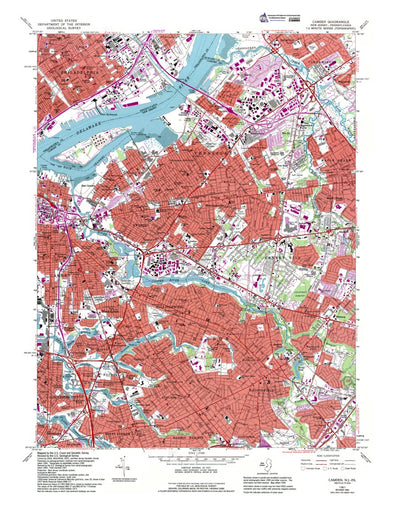 Western Michigan University NJ-PA-Camden: Authoritative US Topos 1967 digital map
