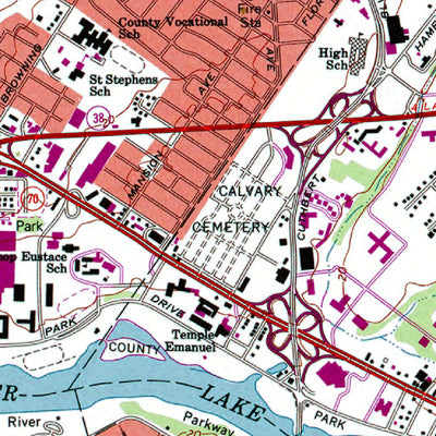 Western Michigan University NJ-PA-Camden: Authoritative US Topos 1967 digital map