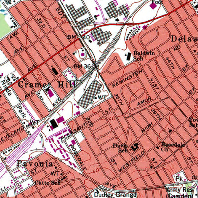 Western Michigan University NJ-PA-Camden: Authoritative US Topos 1967 digital map