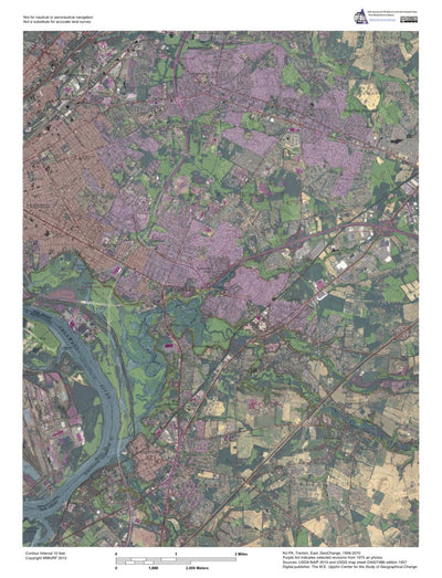 Western Michigan University NJ-PA-Trenton East: GeoChange 1956-2010 digital map