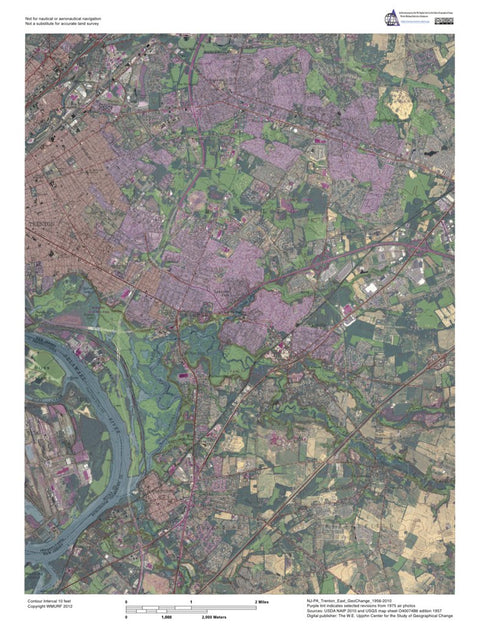 Western Michigan University NJ-PA-Trenton East: GeoChange 1956-2010 digital map