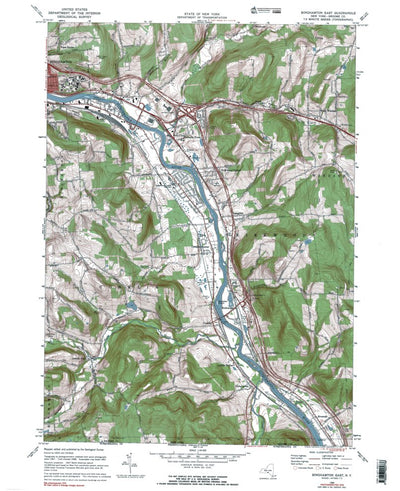 Western Michigan University NY-Binghamton East: Authoritative US Topos 1968 digital map