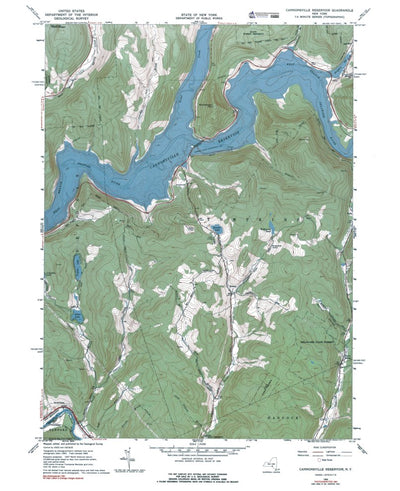 Western Michigan University NY-Cannonsville Reservoir: Authoritative US Topos 1965 digital map