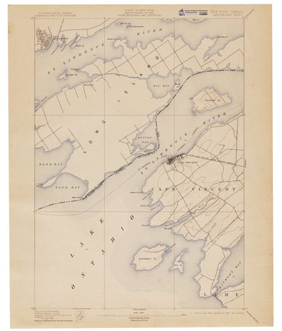 Western Michigan University NY-Cape Vincent: Authoritative US Topos Historic 1907 digital map