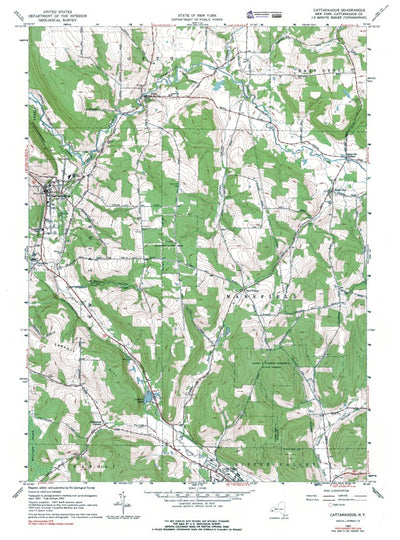 Western Michigan University NY-Cattaraugus: Authoritative US Topos 1963 digital map