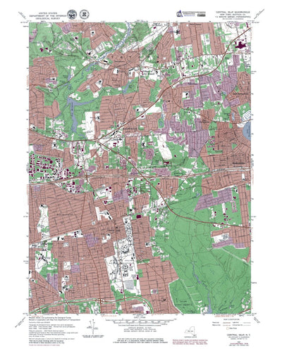 Western Michigan University NY-Central Islip: Authoritative US Topos 1967 digital map