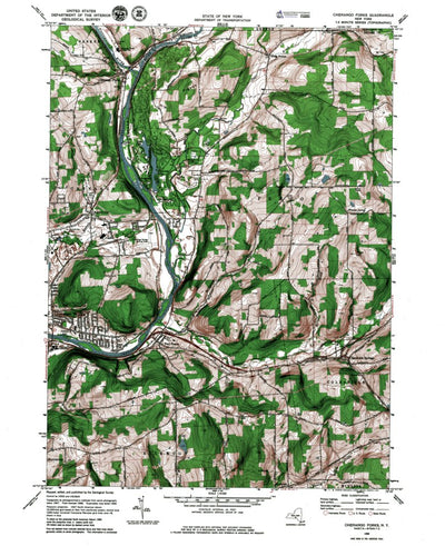 Western Michigan University NY-Chenango Forks: Authoritative US Topos 1968 digital map