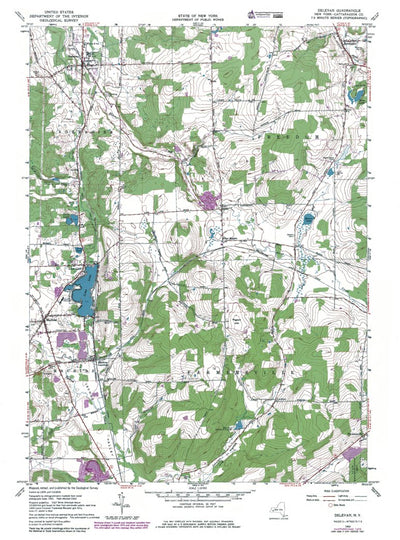 Western Michigan University NY-Delevan: Authoritative US Topos 1963 digital map