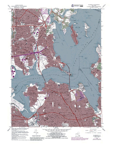 Western Michigan University NY-Flushing: Authoritative US Topos 1966 digital map