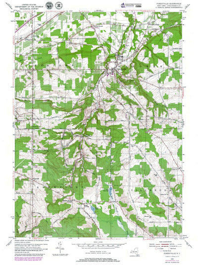 Western Michigan University NY-Forestville: Authoritative US Topos 1954 digital map