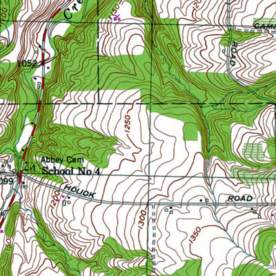 Western Michigan University NY-Forestville: Authoritative US Topos 1954 digital map