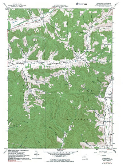 Western Michigan University NY-Humphrey: Authoritative US Topos 1961 digital map