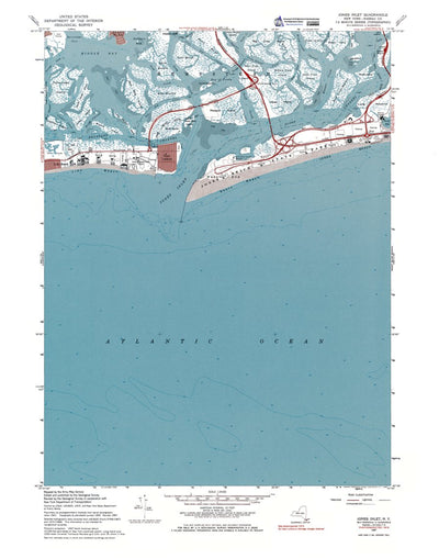 Western Michigan University NY-Jones Inlet: Authoritative US Topos 1967 digital map