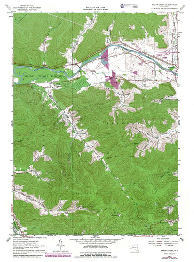 Western Michigan University NY-Knapp Creek: Authoritative US Topos 1961 digital map