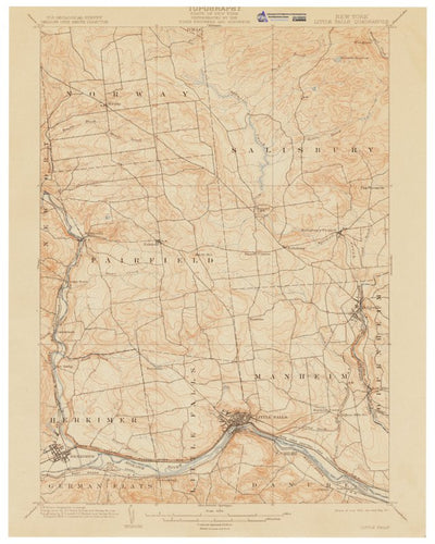 Western Michigan University NY-Little Falls: Authoritative US Topos Historical 1903 digital map