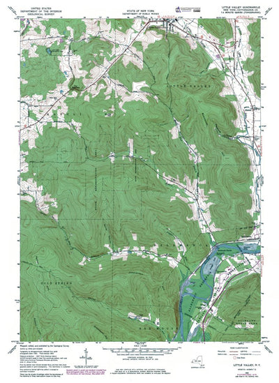 Western Michigan University NY-Little Valley: Authoritative US Topos 1962 digital map