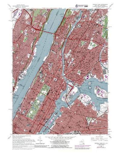 Western Michigan University NY-NJ-Central Park: Authoritative US Topos 1966 digital map