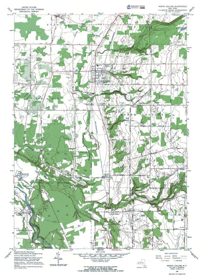 Western Michigan University NY-North Collins: Authoritative US Topos 1960 digital map