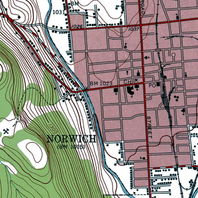 Western Michigan University NY-Norwich: Authoritative US Topos 1943 digital map