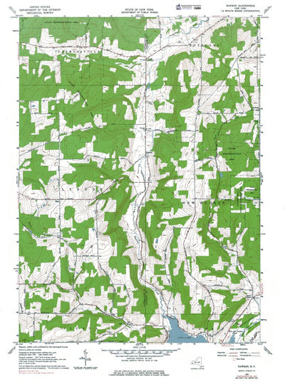 Western Michigan University NY-Rawson: Authoritative US Topos 1963 digital map