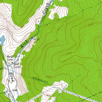 Western Michigan University NY-Readburn: Authoritative US Topos 1965 digital map