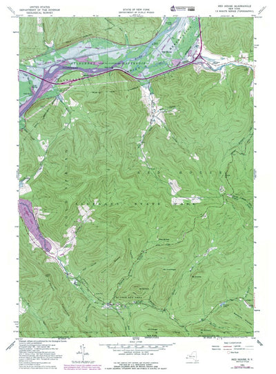 Western Michigan University NY-Red House: Authoritative US Topos 1962 digital map