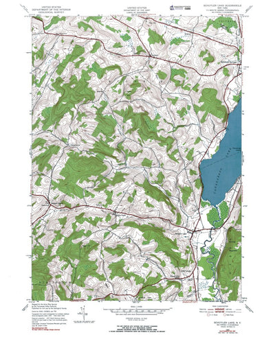 Western Michigan University NY-Schuyler Lake: Authoritative US Topos 1943 digital map
