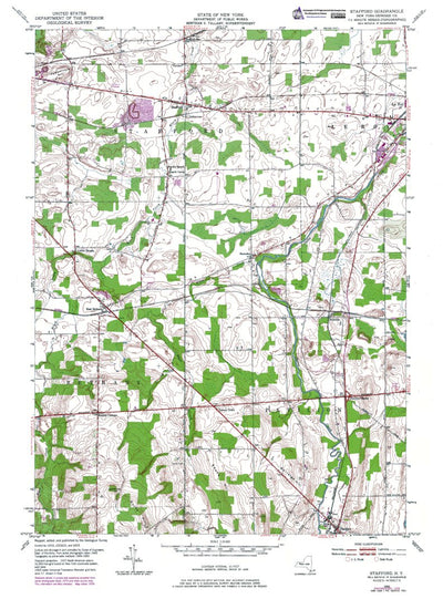 Western Michigan University NY-Stafford: Authoritative US Topos 1950 digital map